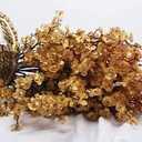  Babys Breath Fabric Cloth Artificial Flowers 12 Bundle European Fake Silk Plants Decor Wedding Party Decoration Bouquets Real Touch DIY Home Garden (Gold 12pcs)