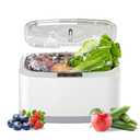 KUNPHY Fruit and Vegetable Washing Machine, Fruit Cleaner 2.5L 40kHz, 3 Timers Ultrasonic Vegetable Cleaner for Family Cleaning