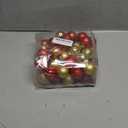 50PCS Christmas Balls 4cm / 1.6" Christmas Tree Hanging Ornaments Xmas Ball Decoration, Red and Gold Ornaments for Xmas Tree Wreath Garland