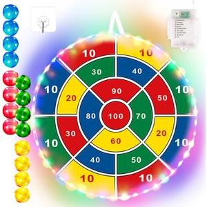 Kids Dart Board Game Set-29 inchs, Board Games with 16 Stick Balls, Summer Indoor Outdoor Toys Games for Kids Ages 4-8, Birthday Party Games Yard Toys for Kids Ages 3 4 5 6 7 8 9 10 11
