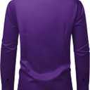 Mens Wrinkle Free Dress Shirts Regular Fit Business Button Down Shirt Formal Long Sleeve Wedding Stretch Shirts (Purple, XXL)