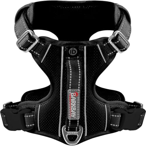 BARKBAY Dog Harness No Pull with ID Tag Pocket - Heavy Duty, Reflective, Easy Control for Large Dogs(Black,S) BARKBAY Dog Harness No Pull with ID Tag Pocket - Heavy Duty, Reflective, Easy Control for Large Dogs(Black,S)