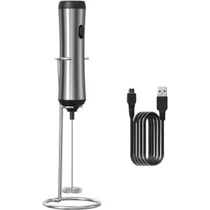 USB Electric Milk Frother, Cream Beater Whisk Drink Whisk Beater, for Matcha Cappuccino, with bracket