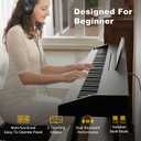 MUSTAR 88 Key Piano Keyboard for Beginners, Semi Weighted Electric Piano Keyboard 88 Keys, Portable Digital Piano 88 Key Weighted with 3-Pedal Unit, Built-In Speakers, USB/MIDI Connecting (Black), Full