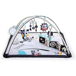 Tiny Love Baby Tummy Time Play Mat, Gymini Deluxe Baby Play Mats for Floor, Magical Tales Black & White Activity Gym