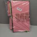 Tcbelosion Foldable Fabric Storage Box, 16.5 x 11.8 x 9.8 inches (L x W x H), with Double-Lid & Dividers, Large Organizer for Home, Closet, Office (Pink)