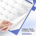 Ospelelf Desk Calendar 2026-2027 Wall Monthly Planner 12"x17" Leather Pad with Protective Cover 18 Months January 2026 - June 2027 Blue