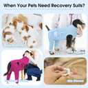 KOESON Soft Dog Recovery Suit for Back Legs, Adjustable Dog Surgery Recovery Suit with Durable Hook &Loop, Puppy Rear Leg Sleeve to Stop Licking, Surgery Onesie for Small Dogs Female Male, XS