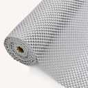 Drawer and Shelf Liner for Kitchen Cabinet: 12 in X 10 Ft Non Slip Waterproof Shelf Paper Non Adhesive Refrigerator Liners Light Gray Easy Liners for Bathroom, Pack 2