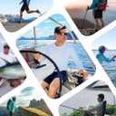 Men's Long Sleeve Sun Protection Swim Shirts UPF 50+ Rash Guard Quick Dry Lightweight Fishing Shirts for Beach Summer (Large, Navy Blue)