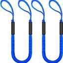 2-Pack Bungee Dock Lines for Boats with Loops, Boat Tie Downs for Docking, Adjustable Boat Mooring Rope for Pontoon, Jon Boat & PWC (Blue, 4 FT)