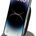 Belkin Quick Charge Wireless Charging Stand - 15W Qi-Certified Charger Stand for iPhone, Galaxy, Pixel & More, Charge While Listening to Music, Video Streaming, & Video Calling - Black (No PSU)