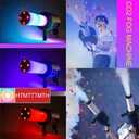 Handheld CO2 Jet Confetti Machine LED CO2 Cannon Blaster Smoke Machine with RGB Lights Carbon Dioxide Gas Column Gun Stage Effect Equipment Tube 3m Hose for Nightclub Wedding Party DJ