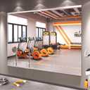 Amorho 48''x24''(Each)-3PCS Gym Mirror, Tempered Glass, Frameless Full Body Mirror for Home, Yoga Studios, Dance Rooms, Garage Gyms.