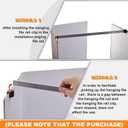 Epakh 36 Pcs Metal File Cabinet Rails Set Include 12 Cabinet Divider Rails 24 Hanging File Rail Clips for Hanging Folder Frame Bars Office Storage, Drawer Thickness Less Than 1/8 Inch(Aluminum)