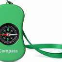 Kids Explorer Kit Compass Toy | Essential Outdoor Adventure Gear (Compass & Whistle Included) | Develops Sense of Direction, Gift for Boys & Girls (Green)