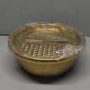 3PC/Set Colander set Stainless Steel Vegetable Slicer Fruit Potato Peeler Carrot Grater Strainer Utensil Round Rice Washer Bowl Drain Basket-Gold