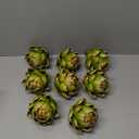 Timgle 8 Pcs Green Artificial Artichokes Fake Vegetables and Fruits for Summer Kitchen Wedding Bowl and Vase Decorations (Large)