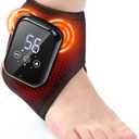 Cordless Foot and Ankle Massager with Heat, Ankle Heating Pad Wrap with Massage, Ankle Massager for Pain Relief, 3 Heat & Vibration Settings, Auto Shut-Off  Ideal for Home, Office, Travel