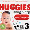 Huggies Size 3 Diapers, Snug & Dry Baby Diapers, Size 3 (16-28 lbs), 88 Count, Packaging May Vary