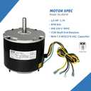 45210 Condenser Fan Motor Replace Carrier HC37GE210 1/5 HP 825RPM 208-230V Compatible with GE 5KCP39GFY917S, Genteq 3S003, 5KCP39EFN759AS 5KCP39EFS165S, Rheem 51-23055-12 Blower Fan Motor Leungoo