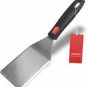 Small Spatula for Cast Iron Skillets, Full Tang silicone Handle, Heat Resistant, Commercial Grade Heavy Duty Turner, Press Burger Spatula Turner for Flipper, Cooking, Serving, 2.7" Wide