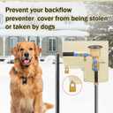 Backflow Preventer Insulation Cover (5F), POROLIR 12"X13" Thicker Pressure Vacuum Breaker Cover, Water Well Pump Sprinkler Valve Cover, Outdoor Faucet Cover for Winter, Khaki