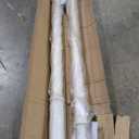 8 ft Adjustable Volleyball Poles Outdoor Badminton and Volleyball Post Iron Round Sport Telescopic Posts Replacement for Badminton Net, Ground Sleeves Included (Posts Only)