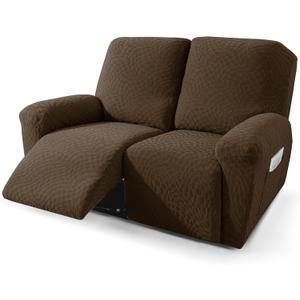 2026 Loveseat Recliner Cover 4-Piece (48"-66") Super Soft Recliner Loveseat Covers with Big Pocket & Anti Slip Ties Stay in Place, Lazy Boy Reclining Love Seat Slipcover Durable Washable, Coffee