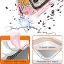 for iPhone 16 Pro Max Case Cute - Compatible with Magsafe - Durable Shockproof 6.6 ft Drop Impact Phone Case - Funny Passion Flower Design (6.9") Glitter Pink