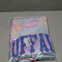 IZYJOY Football Shirt for Women Tie Dye Football Team Fans T-Shirt Vintage Game Day Tee Sports Short Sleeve Top (Small, Pink Yellow-100)