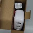 SUPERDANNY 6-Port USB Charger, 40W 8A Mini USB Charging Station, Charging Station for Multiple Devices, 4ft Cable, Compatible with iPhone, iPad, Galaxy, Pixel, for Travel, Cruise, White