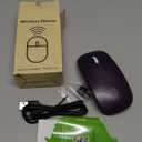 KBCASE Wireless Mouse, LED Wireless Mouse for Laptop, Slim Silent Mouse 2.4G Rechargeable Wireless Computer Mouse for Laptop, MacBook, iPad, Chromebook, with USB & Type-c Receiver