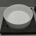 Non-Slip 8.2inch Ceramic Dog Food and Water Bowl for Large Breed Dogs, Pet Bowl for Replacement (Single Bowl, White)