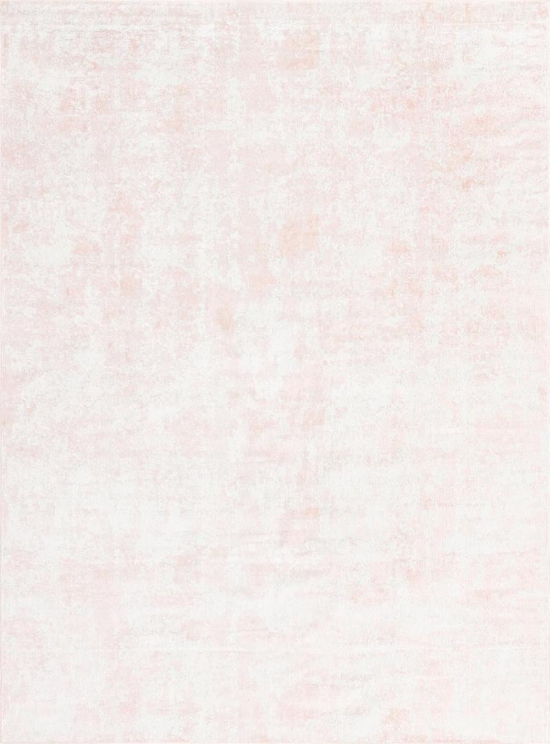 Rugs.com Aurora Collection Rug  8' x 10' Oval Carnation Pink Low Rug Perfect for Living Rooms, Large Dining Rooms, Open Floorplans