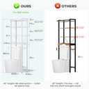GRUSIGN Over-The-Toilet Storage Shelf, 4-Tier Bathroom Organizer Shelf, Freestanding Space Saver Shelves Over Toilet with Adjustable Shelf for Bathroom, White