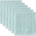 DII Basic Terry Collection Solid Windowpane Dishcloth Set, 12x12, Robin's Egg Blue, 6 Count