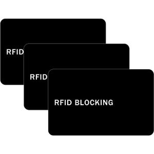 3 x RFID Blocking Card - 3 Pack, Contactless NFC Credit Card ID Protection Safe Bank Card Passport Entire Wallet Purse Shield Protector Blocker Guard (Pack of 3)