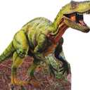 4 ft Life Size T-rex Jurassic Dinosaur Cardboard Standup Cutout Dinosaur Theme Party Decorations Backdrop Photo Props Cardboard Stand Up for Animal Jurassic Theme Party Supplies