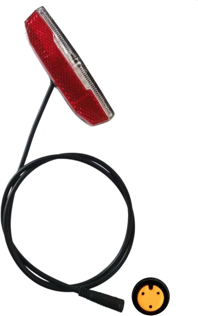 EbikeTaillight 2/3 Pin Waterproof Connector Rack Mount Super Bright LED Warning Rear Light Compatible for 6V-48V Mountain Bike Foldable Bike Night Riding Brake Signal Light