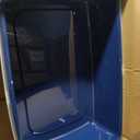 IRIS USA Cat Litter Box XX-Large Open Top with High Sided Walls Tall Scatter Shield Scoop Included Easy Clean Plastic Pan for Big Cats Kittens Multi-Cat Households 30"L x 20"W x 14"H Navy