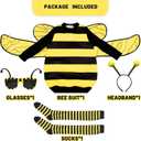 Max Fun Bee Costume for Adults Bumble Bee Dress Up Halloween Cosplay Accessories for Women
