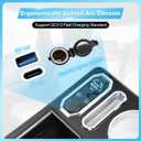 Center Console, Universal Bench Seat Center Console with Fast Phone Charging Back Seat Car Organizer, Automotive Center Console with Cup Holder & Phone Holder