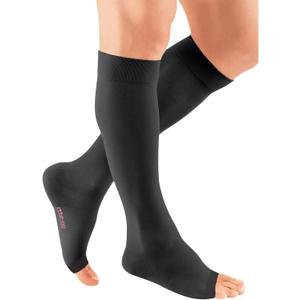 mediven Plus for Men & Women, 20-30 mmHg, Calf High Compression Stocking, Open Toe (Black, Size III)
