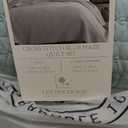 Levtex Home Cross Stitch Reversible King/Cal King Quilt Set (106x92in) with 2 Pillow Shams (36x20in) - Stitch Texture - Blue Haze - Cotton King Size Quilt Bedding Set - Lightweight, Soft, Pre-Washed