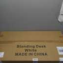 Standing Desk Adjustable Height, Rolling Walking Pad Desk, Small Mobile Table with Wheels, Portable Stand Up Table for Standing or Sitting, Size 31.5x15.7 Inch White