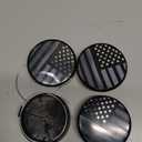 75MM 2.9 Inch Wheel Center Caps Rim Wheel Center Hub Caps, Pack of 4 Gloss Black with American Flag