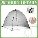 22"x22"x22" Plant Cover with 4 Stakes - Black Mesh Cloche for Garden & Potted Plants - Insect & Bird Netting for Vegetables, Seedlings on Raised Bed, Patio, Balcony