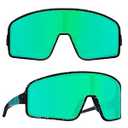 MAXJULI Youth Kids Polarized Sunglasses for Boys and Girls, Windproof Outdoor Baseball Sports Cycling UV400 Protection Sun Glasses 7705(Black with White Splatter/ Green) 4 Pack