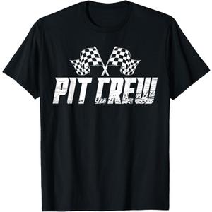 Pit Crew Family Racing Birthday Race Car T-Shirt,S